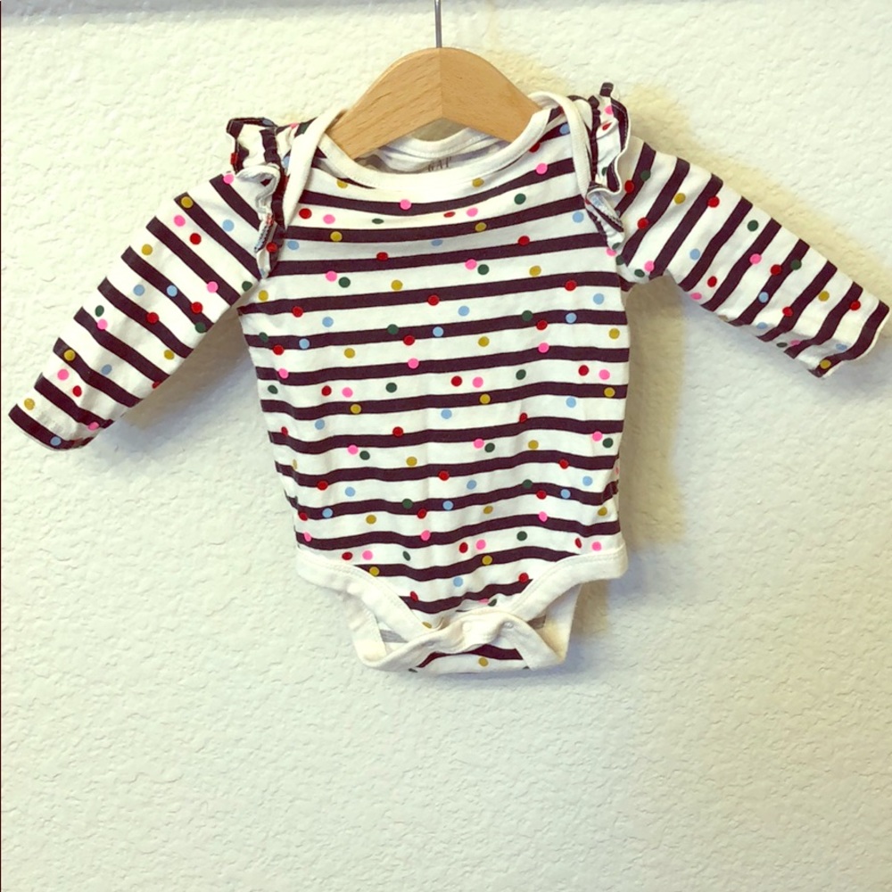 Baby Gap polka dot baby girl onesie